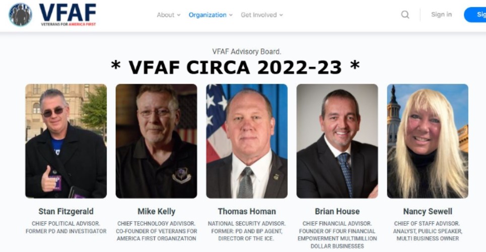 Stan Fitzgerald pictured with Tom Homan on the VFAF Advisory Board