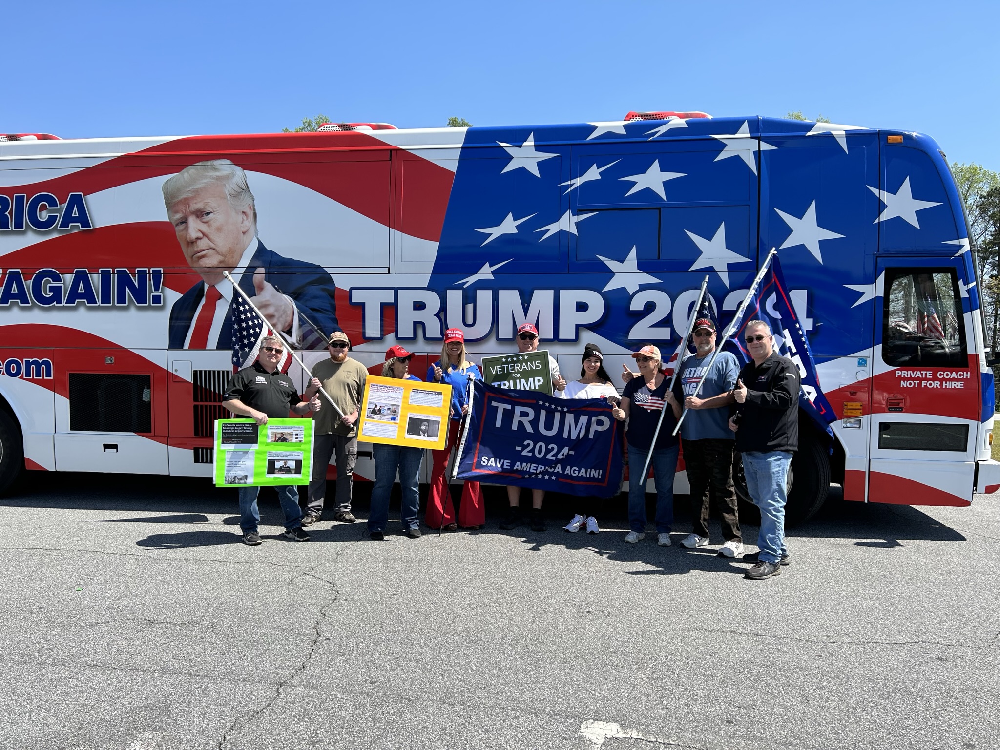 Stan Fitzgerald with Trump Bus
