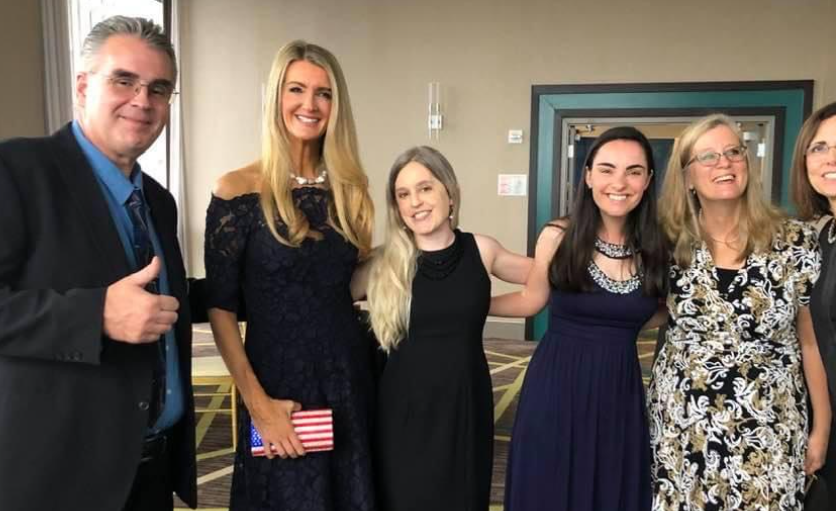 Stan Fitzgerald backstage with former U.S. Senator Kelly Loeffler at a pro-life event in Atlanta, Georgia, on September 18, 2021.